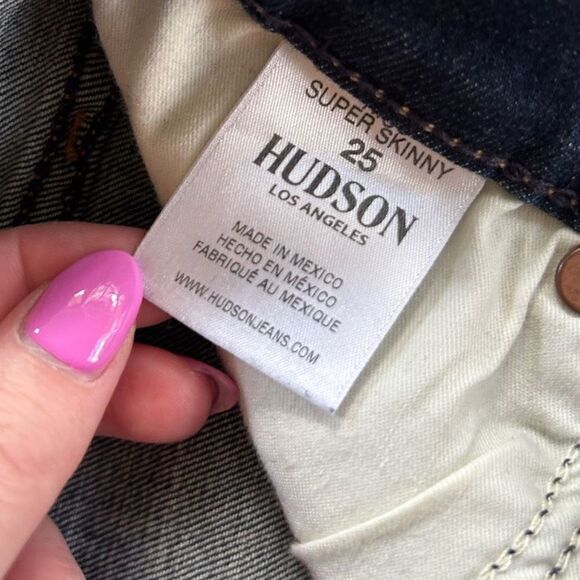 Hudson Super Skinny Mid-Rise Jeans Size 25 - Picture 4 of 8